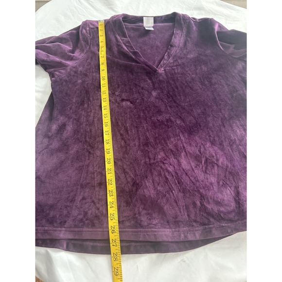 Natori Soft Fleece Pajama Top Womens Size XL Purple Cozy Comfortable - Picture 7 of 8